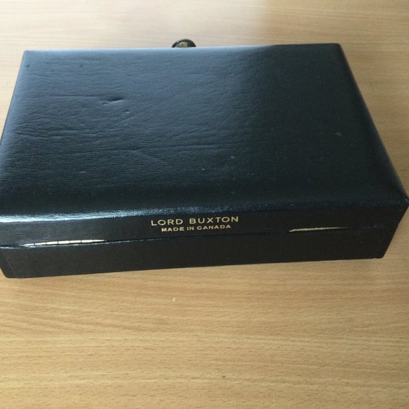 Vintage Lord Buxton Men's Jewelry Box black leatherette velvet made in Canada - Picture 2 of 6